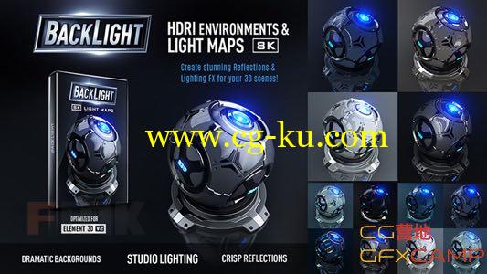 AK E3D高清贴图HDRI预设 Video Copilot BackLight : 8K Environments & Light Maps的图片1