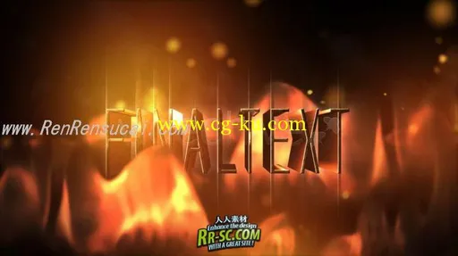 闪耀立体火焰logo AE片头模板 Videohive fiery trailer 70034的图片3