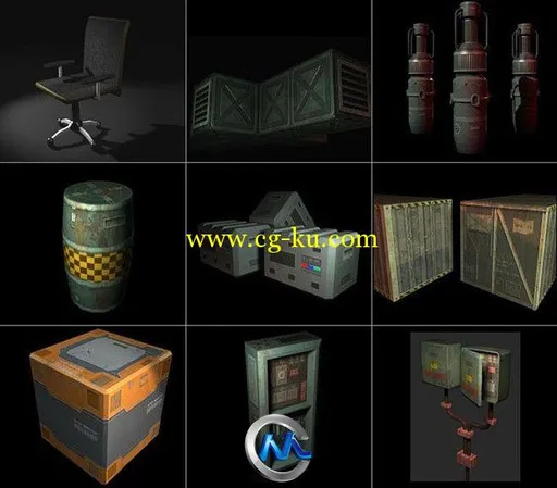 《科幻游戏工业场景设备3D模型合辑》Dexsoft Industrial SCI-FI Model pack的图片2