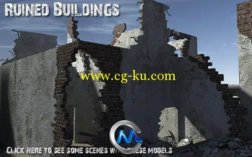 《残缺遗址建筑3D模型合辑》Dexsoft Ruined Buildings Model Pack的图片1