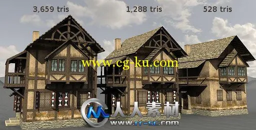 《中世纪村庄建筑3D模型合辑Vol.2》Dexsoft Medieval Village 2. Model Pack的图片2