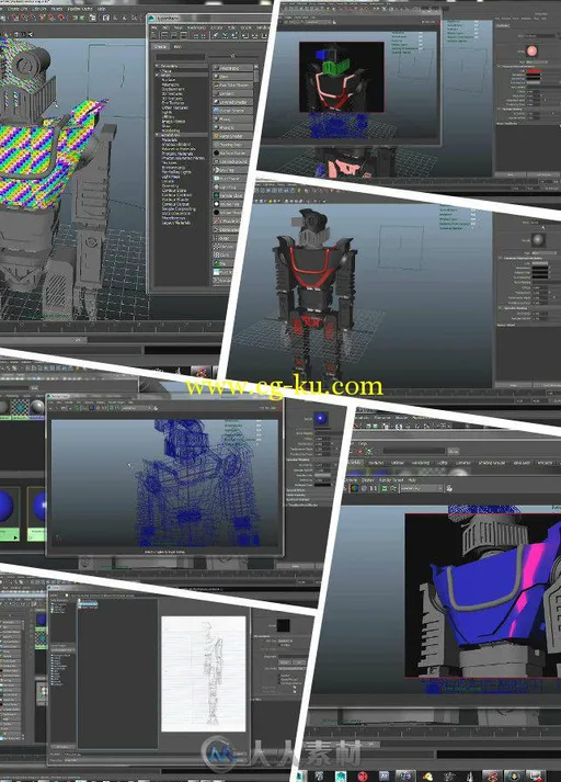 Maya机器人纹理着色技巧训练视频教程的图片1