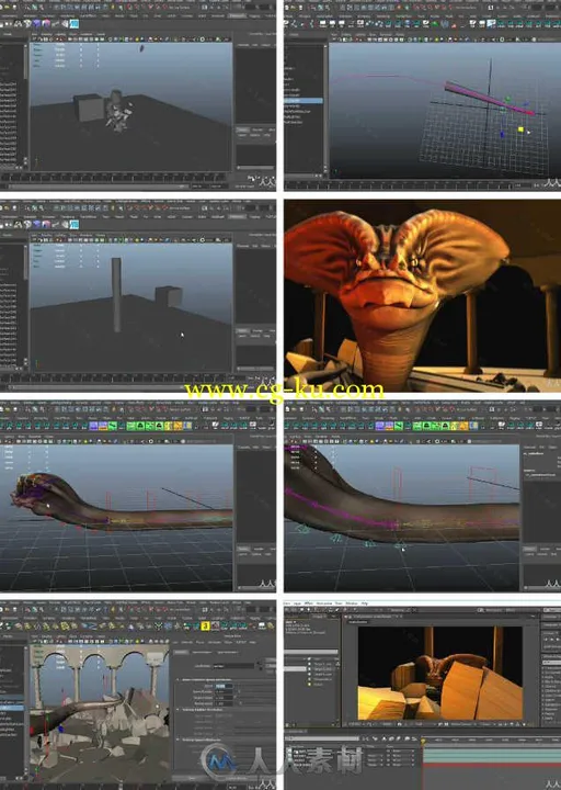 Maya巨蛇怪物骨骼动画技术视频教程 Pluralsight Creating a Snake Rig for Animati...的图片1