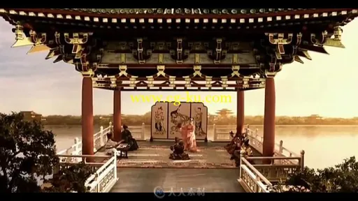 西安历史长安古城唐三彩宫廷舞蹈仿古城墙南门高清实拍视频素材的图片3