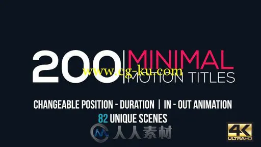 200+4K迷你时尚文字字幕标题动画AE模板Minimal Motion Titles Pack的图片1