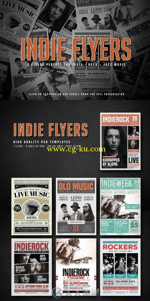 14款音乐海报展示PSD模板14 Music Flyers Bundle的图片3