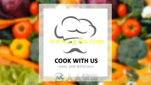 美食食品烹饪节目电视栏目AE模板Cook With Us - Cooking TV Show Pack的图片1