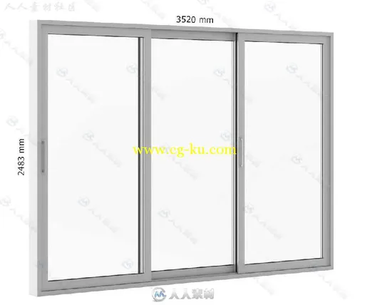 50组铝包木质窗户窗框3D模型合辑 CGAXIS MODELS VOLUME 46 3D WINDOWS的图片6