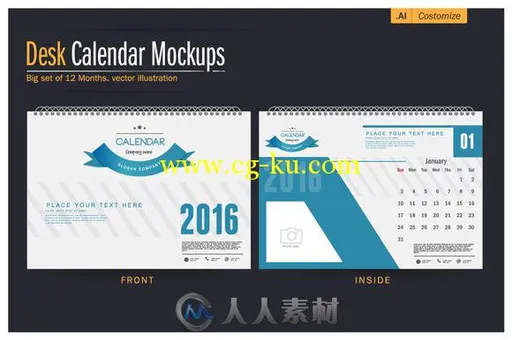 2016年桌面台历展示AI模板Desk_Calendar_2016_Mockups_的图片3
