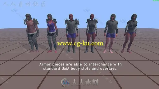 程式化护甲头像系统2邪恶的盔甲UMA角色模型Unity3D素材资源的图片2