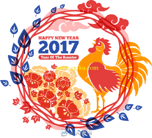 150个2017鸡年PPT制作素材PNG免扣素材透明背景图片设计素材集合的图片4