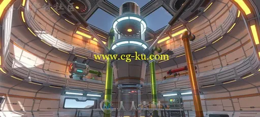 宇宙飞船场景科幻环境3D模型Unity素材资源的图片10