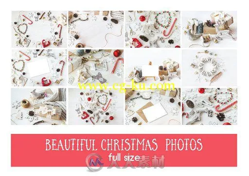 12款复古圣诞照片装饰素材PSD模板的图片2