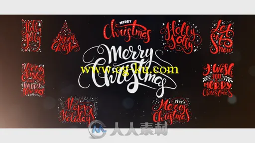 10个美丽的手绘圣诞节标题动画AE模板Videohive10 Hand Drawn Animated Christmas ...的图片1