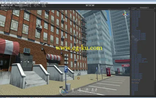 现代城市场景环境3D模型Unity游戏素材资源的图片3