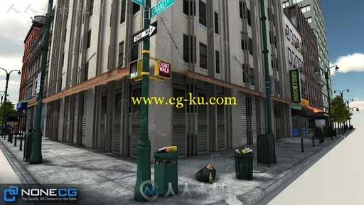 现实纽约市街区4城市环境3D模型Unity游戏素材资源的图片12