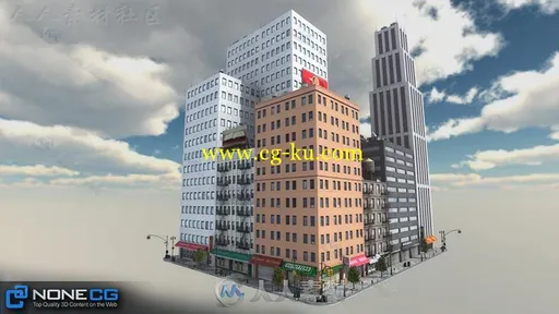 现实纽约市街区1城市环境3D模型Unity游戏素材资源的图片23