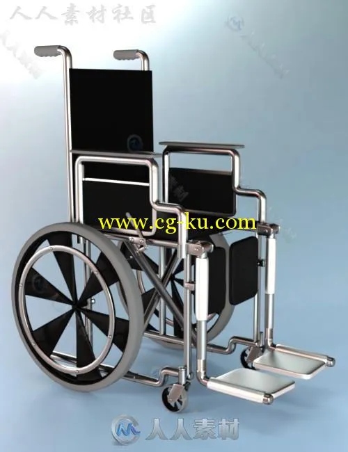 超精细现代医院轮椅道具3D模型合辑的图片1