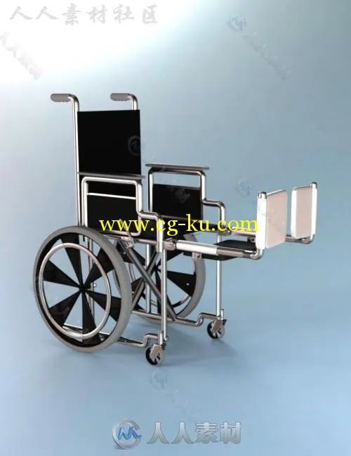 超精细现代医院轮椅道具3D模型合辑的图片3