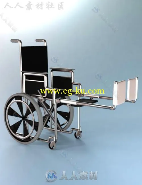 超精细现代医院轮椅道具3D模型合辑的图片4