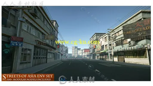 现实的城市街道环境3D模型Unity游戏素材资源的图片2