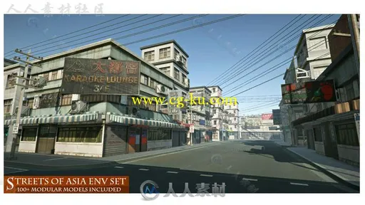 现实的城市街道环境3D模型Unity游戏素材资源的图片3