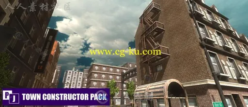 巨大的城镇建设者包城市环境3D模型Unity游戏素材资源的图片1