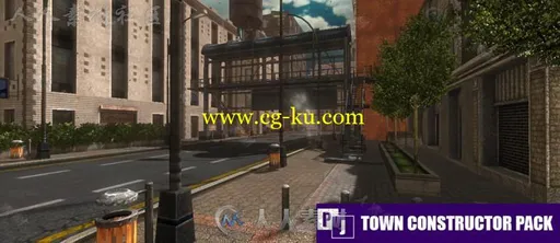 巨大的城镇建设者包城市环境3D模型Unity游戏素材资源的图片3