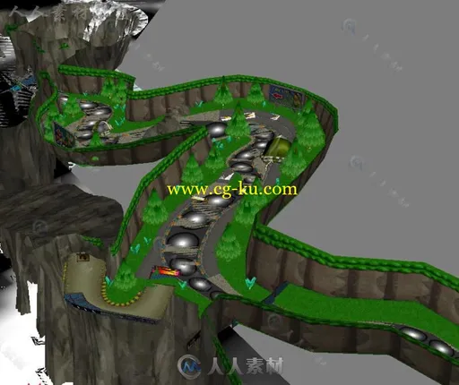 【马里奥赛车】 61个赛道场景集合3D模型的图片1