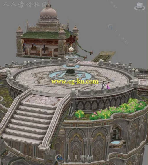 高品质中国风场景植物主城和石头3D模型的图片12