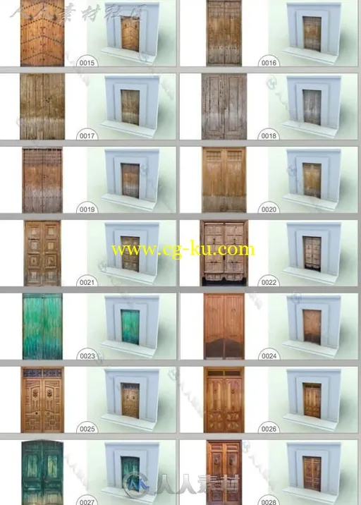 150幅高品质各式门窗贴图素材的图片2
