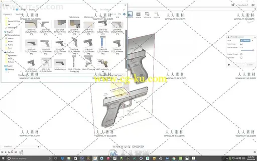 Fusion360手枪概念3D设计训练视频教程 GUMROAD FUSION 360 FOR CONCEPT DESIGN PIS的图片5