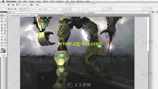 Adobe Flash巨型机器人插画视频教程的图片2