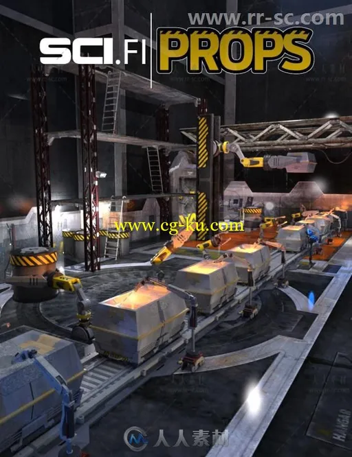 机器人武器装配线工厂工业场景环境3D模型合辑的图片1