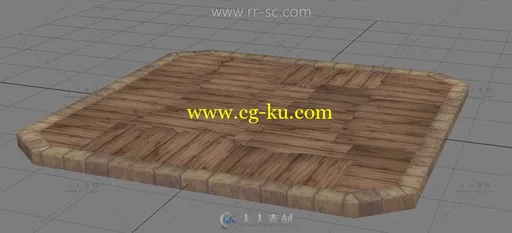 一个木板平台3D模型的图片1