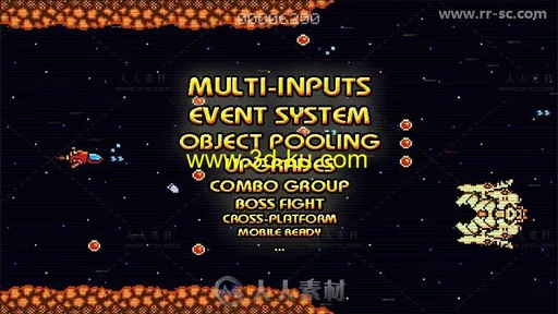 完整的80年代射击游戏样板完整项目Unity素材资源的图片3