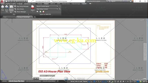 AutoCAD施工图纸设计技术训练视频教程的图片1