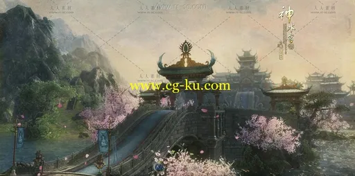 中国古风建筑场景美术原画插画参考素材的图片6