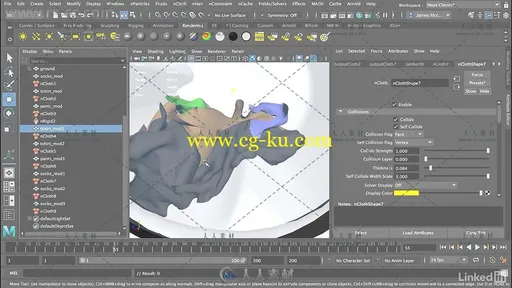 Maya中nCloth布料模拟核心技术训练视频教程的图片6