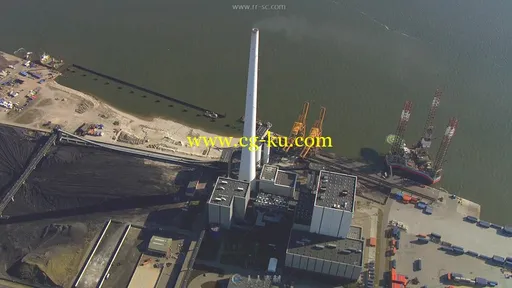 庞大的变电站能源生产机械工厂高清实拍视频素材的图片2