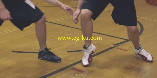 二人篮球比赛投篮防守慢镜头高清实拍视频素材的图片1