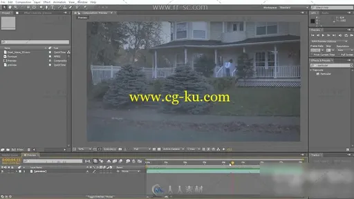 AE模拟雨天和地面水汽效果视频教程的图片2