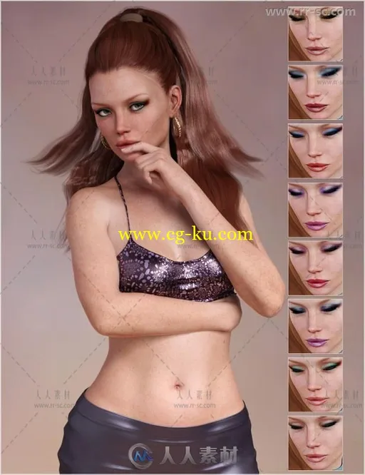时尚独立直率的女性角色3D模型合辑的图片3