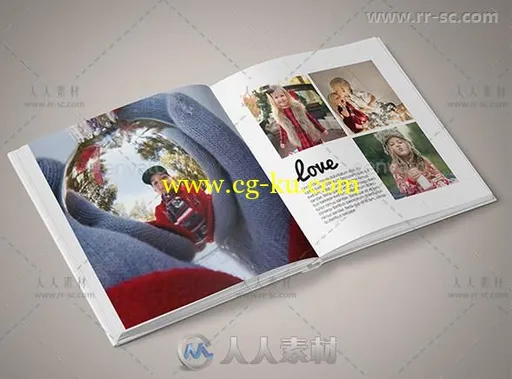 浪漫温馨的家庭爱情相册indesign排版模板的图片8