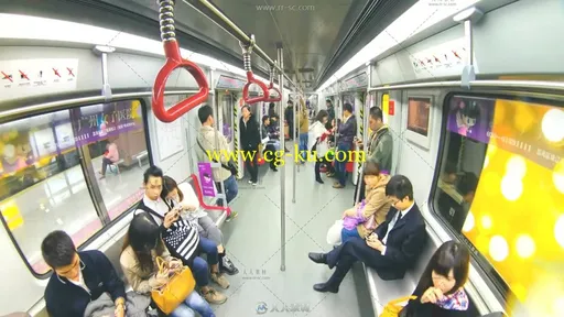 城市地铁人流高清实拍视频素材的图片2