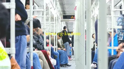 城市地铁人流高清实拍视频素材的图片3