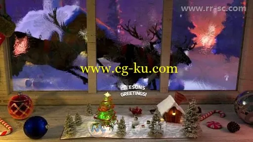 神奇有趣的圣诞书籍打开片头展示视频包装AE模板的图片2