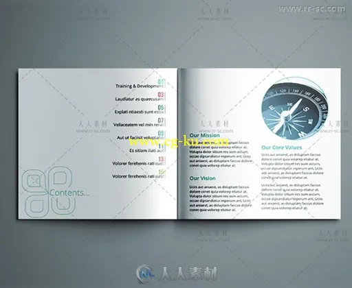 企业持续发展报告小册子indesign排版模板的图片2