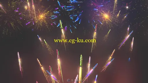 美国国旗节日烟花气球舞台背景视频素材的图片1