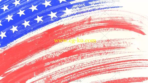 美国国旗节日烟花气球舞台背景视频素材的图片2